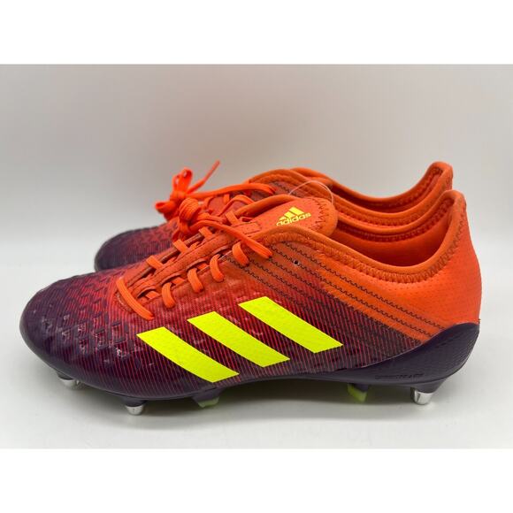 Adidas Predator Malice Control BB7974 Orange Purple Rugby Cleats Men's Size 6.5 - Picture 2 of 12